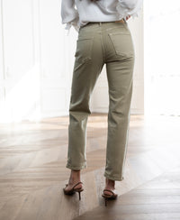 Cropped jeans LE GUY Linden green