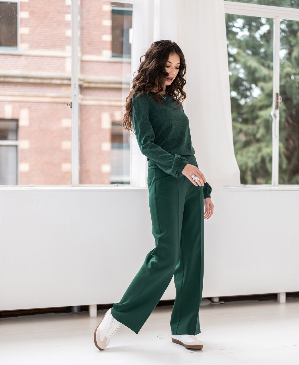 Merino sweater LA COEUR Greenish