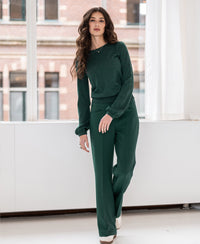 Merino sweater LA COEUR Greenish