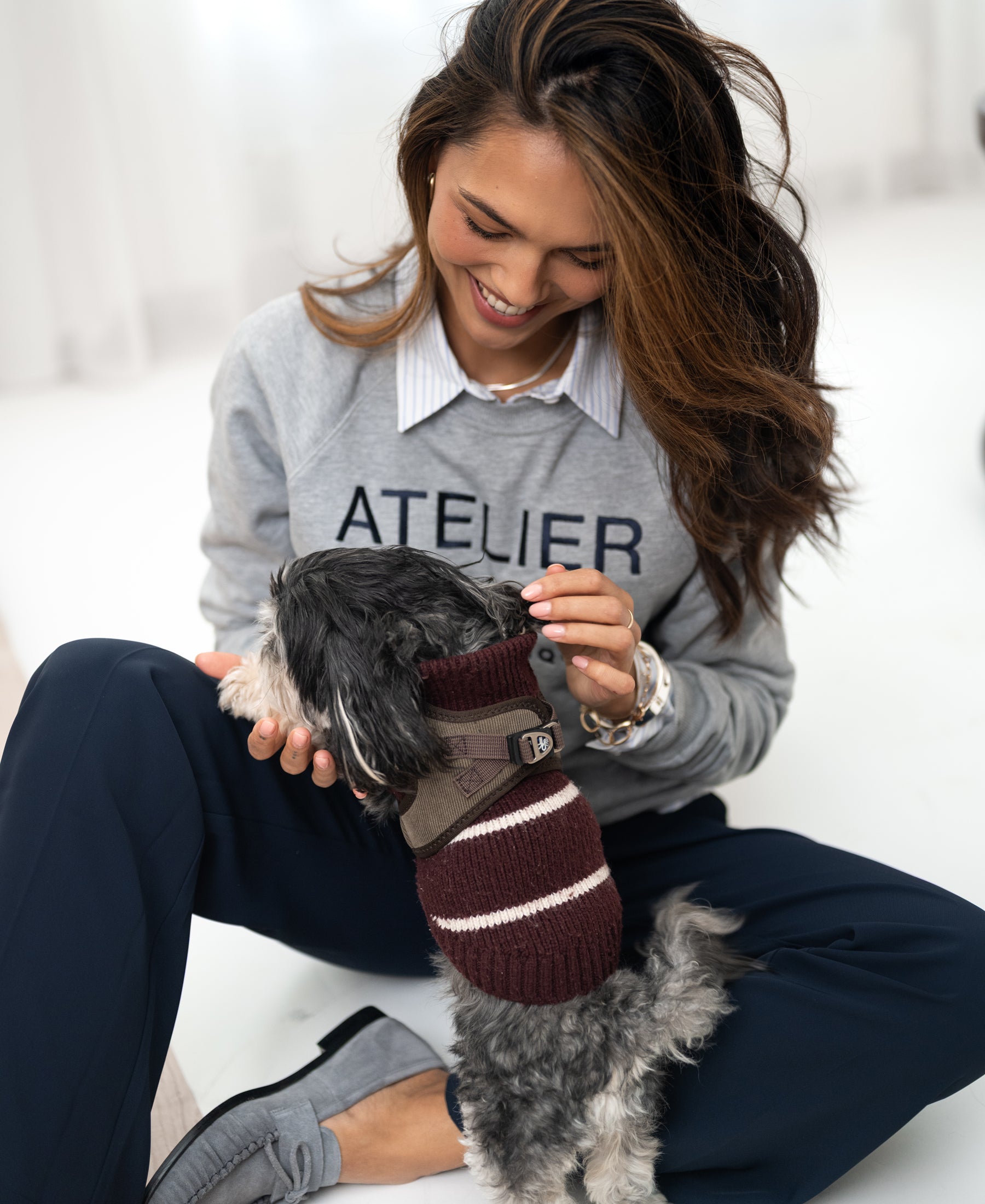 Sweater LA HARPER Lichtgrijs ATELIER