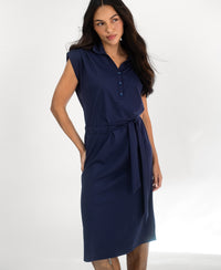 Travel polo jurk INES Donkerblauw