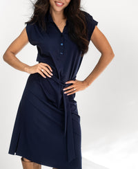 Travel polo jurk INES Donkerblauw