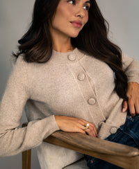 Merino-Strickjacke LA ISABELLE Hellbeige