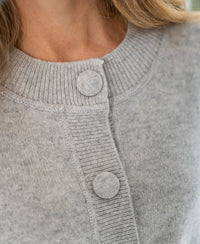 Merino-Strickjacke LA ISABELLE Silbergrau