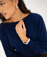 Trui met boothals LA JACQ Navy