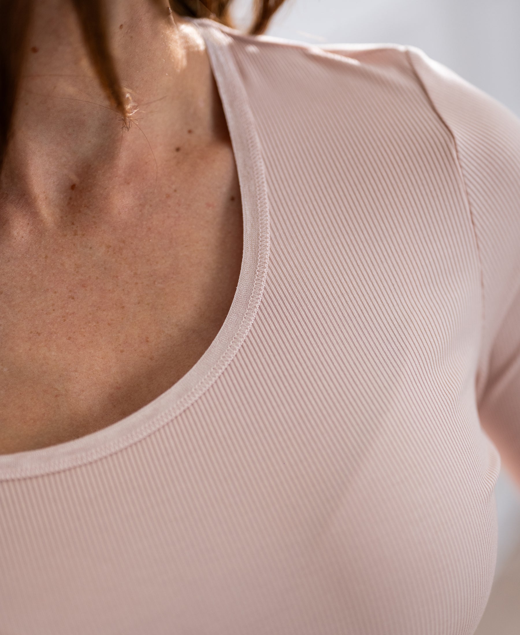 Long-Sleeve Lyocell T-Shirt LA JAMALA Dusty Pink