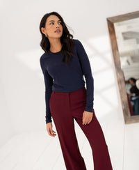 Luxurious long sleeve T-shirt LA JANE Navy