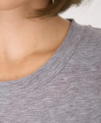 Luxus-Langarmshirt LA JANE Grau meliert