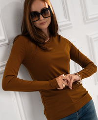 Luxurious long sleeve T-shirt LA JANE Havana
