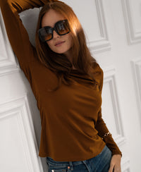 Luxurious long sleeve T-shirt LA JANE Havana