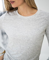 Luxury T-shirt long sleeve LA JANE Light gray