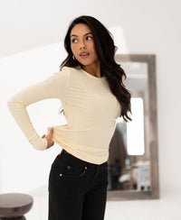 Luxury T-shirt long sleeve LA JANE Soft yellow