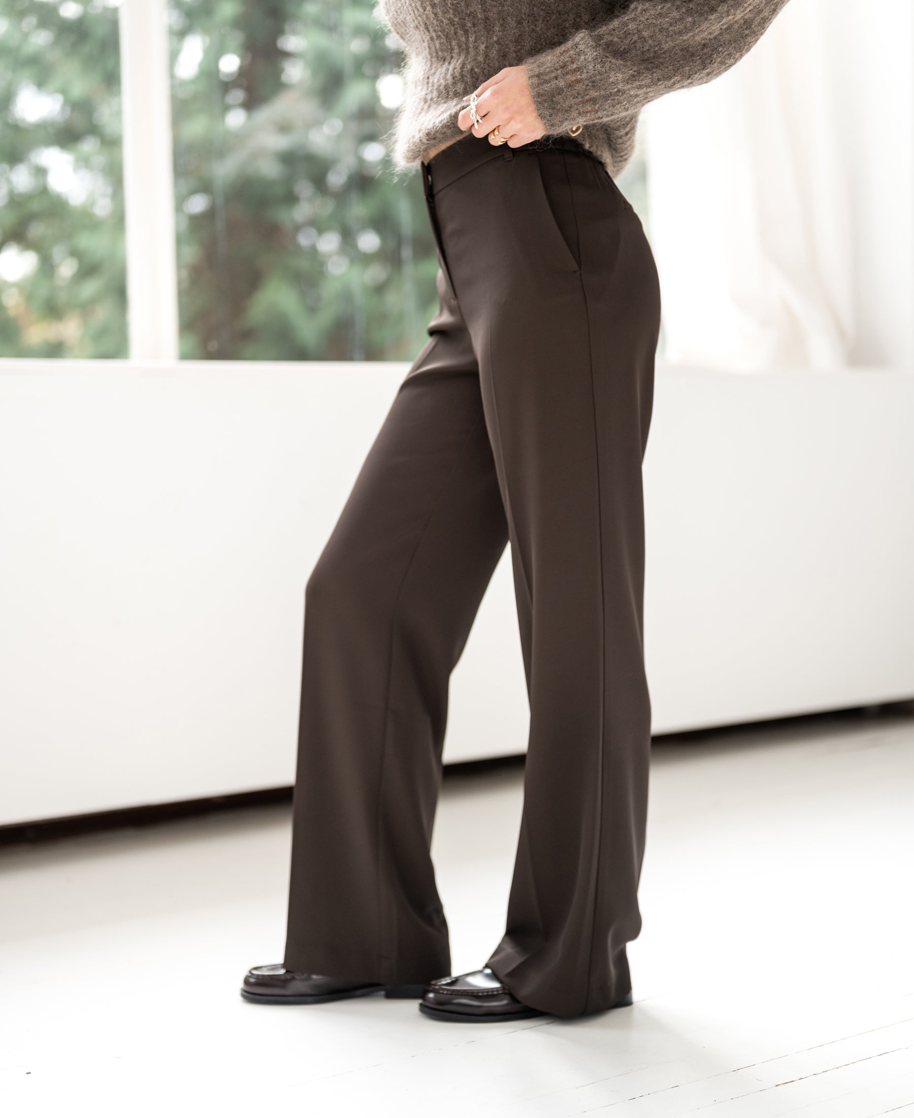 Supple pants LA JOELLE Pure choco
