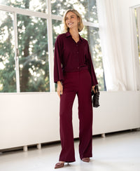 Supple pants LA JOELLE Wine