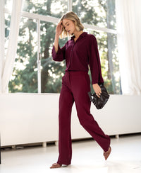 Supple pants LA JOELLE Wine