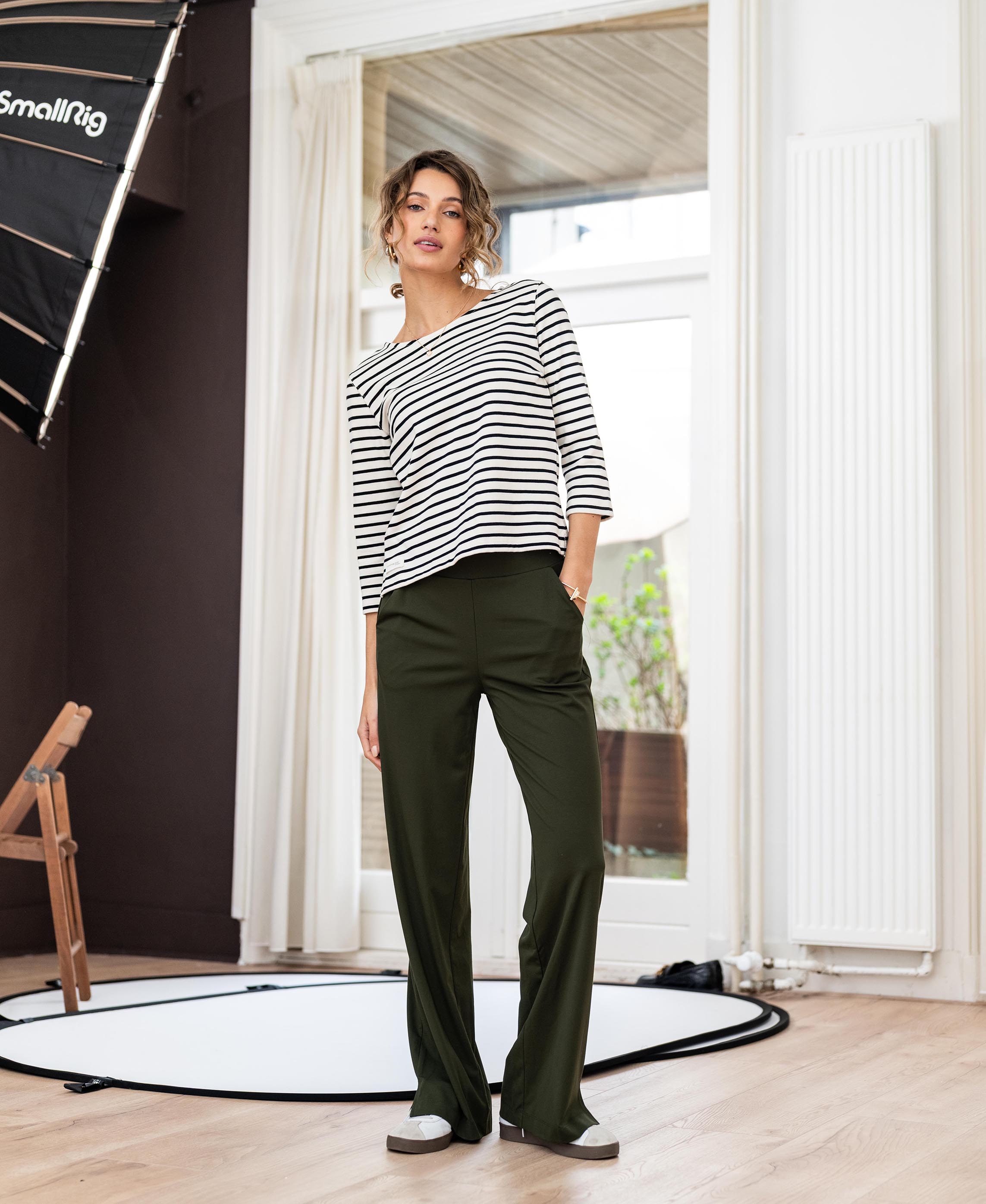 Bretons streepshirt L' AMAIA Ivoor-Zwart