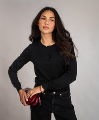 Merino vestje LA JULIETTE Zwart