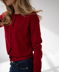 Merino vestje LA JULIETTE Donkerrood
