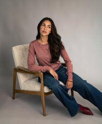 Merino-Strickjacke LA JULIETTE Altrosa