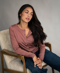 Merino-Strickjacke LA JULIETTE Altrosa