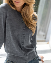 Merino vestje LA JULIETTE Grijs Melange