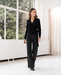 Wickel-Strickjacke LA KELLY Schwarz