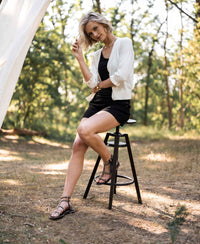 Short met knopen LA PHILLY Zwart