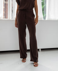 Cupro-Hose LA LAUREN Kakao