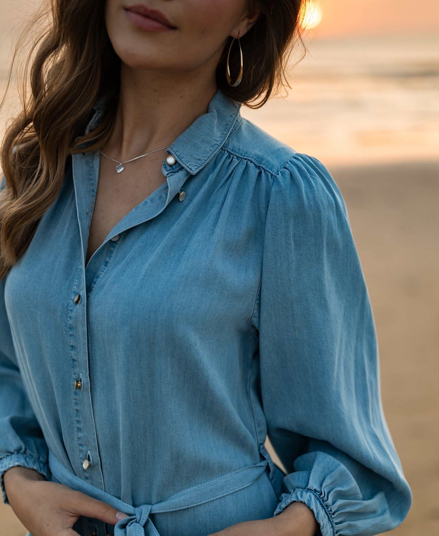 Tencel blousejurk LA LAVE Bleached