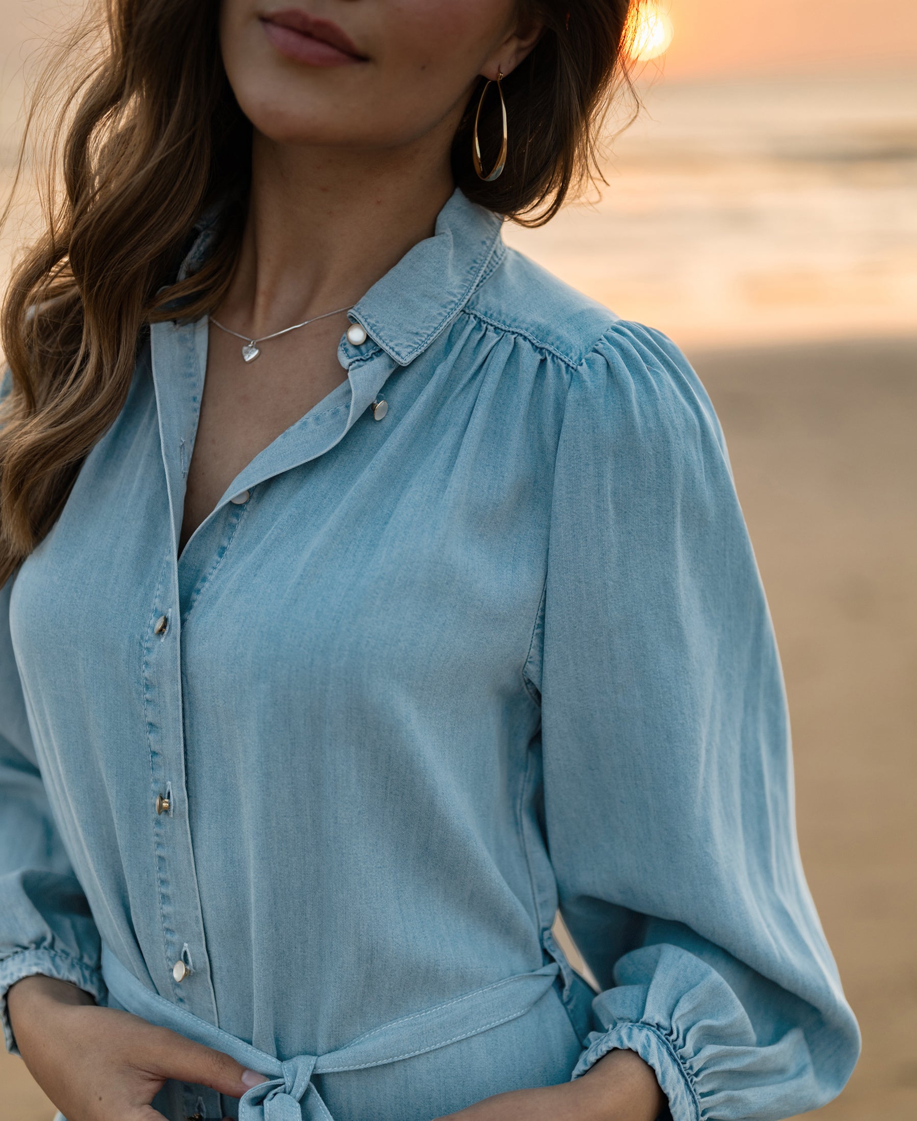 Tencel blousejurk LA LAVE Bleached