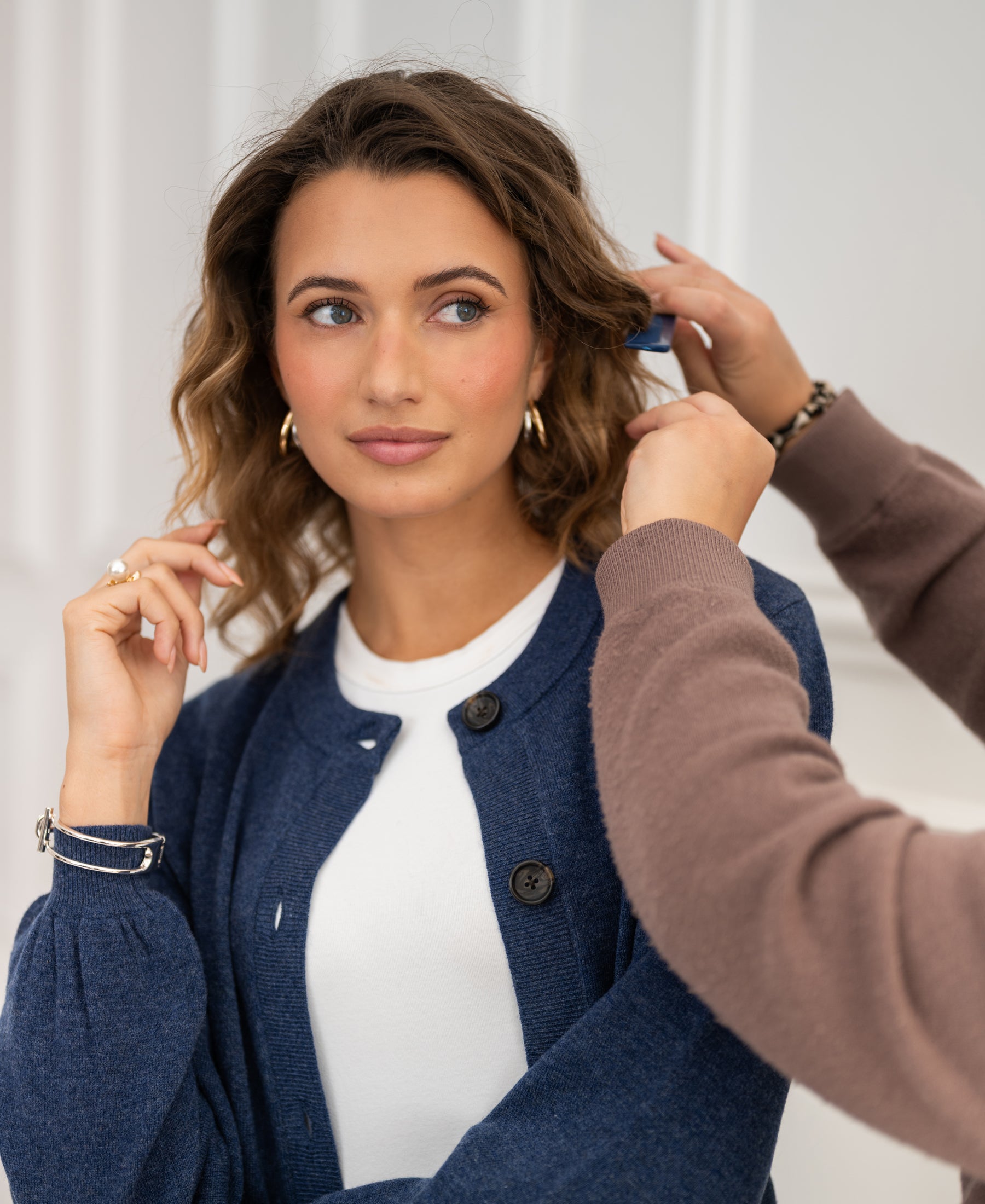 Vest ronde hals LA LEA Indigo blue