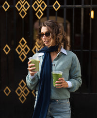 Cardigan round neck LA LEA Mist Green