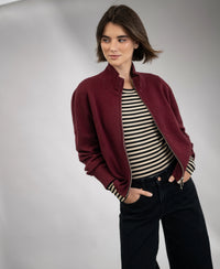 Merino bomber jacket LA MILA Dark Red