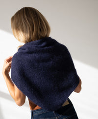 Soft Mohair Scarf LA LILOU Navy
