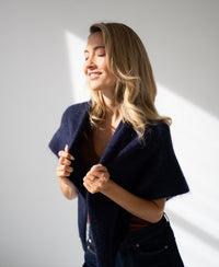 Soft Mohair Scarf LA LILOU Navy