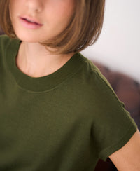 Merino-Shirt LE LOUIS Dunkelolivgrün