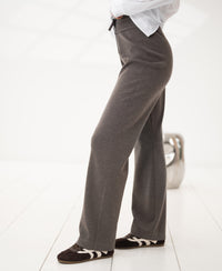 Gebreide broek LE LOURDES Dark sand
