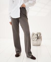Gebreide broek LE LOURDES Dark sand