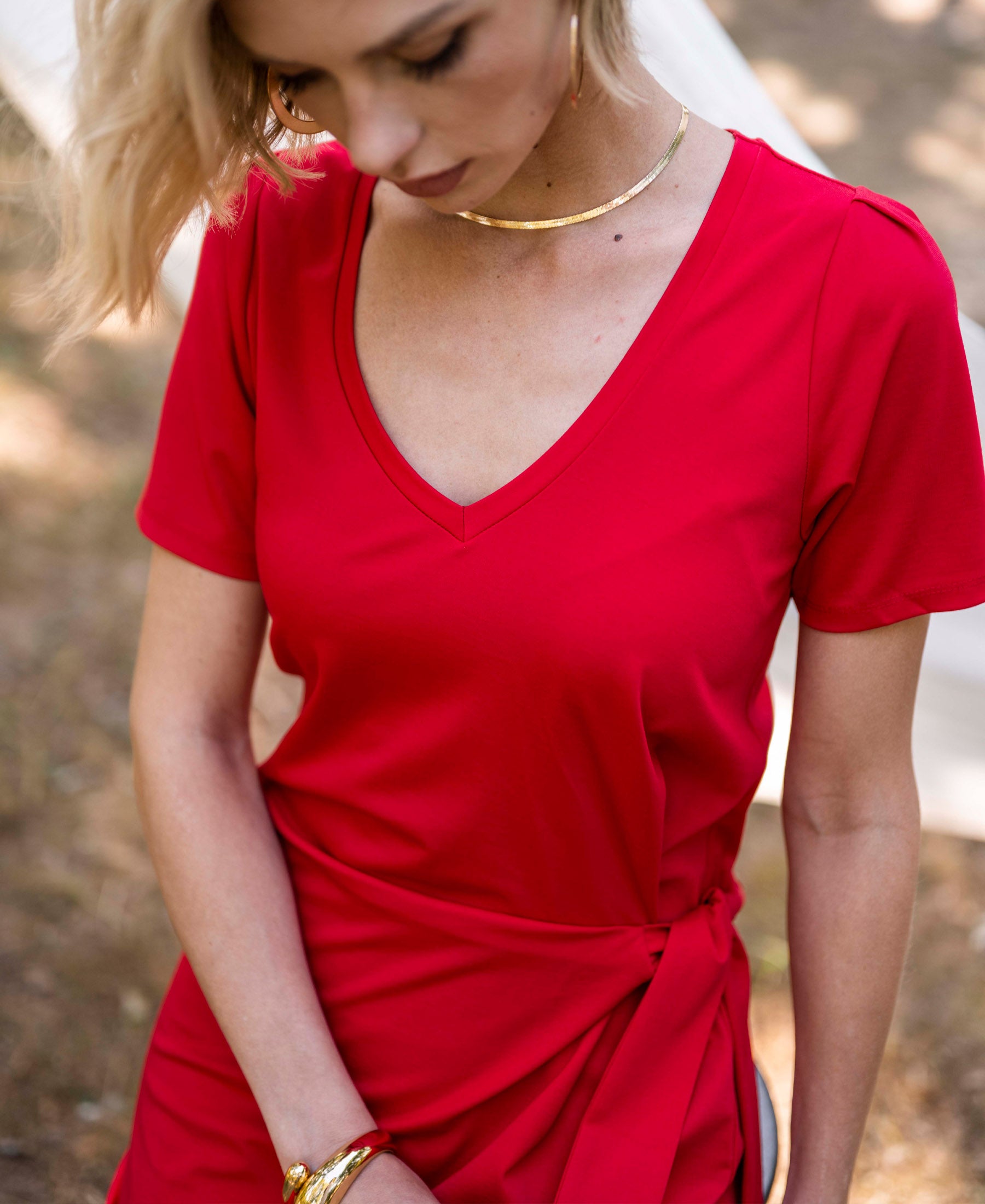 Lange jurk LA FILICIA Rood