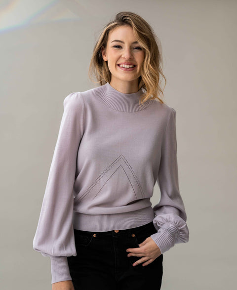 Turtleneck sweater LES SALLES Soft lilac