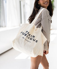 Canvas tote bag LE SAC Cream