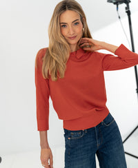 Merino-Pullover mit Polokragen von LA MARCEAU, Modell „Cayenne“