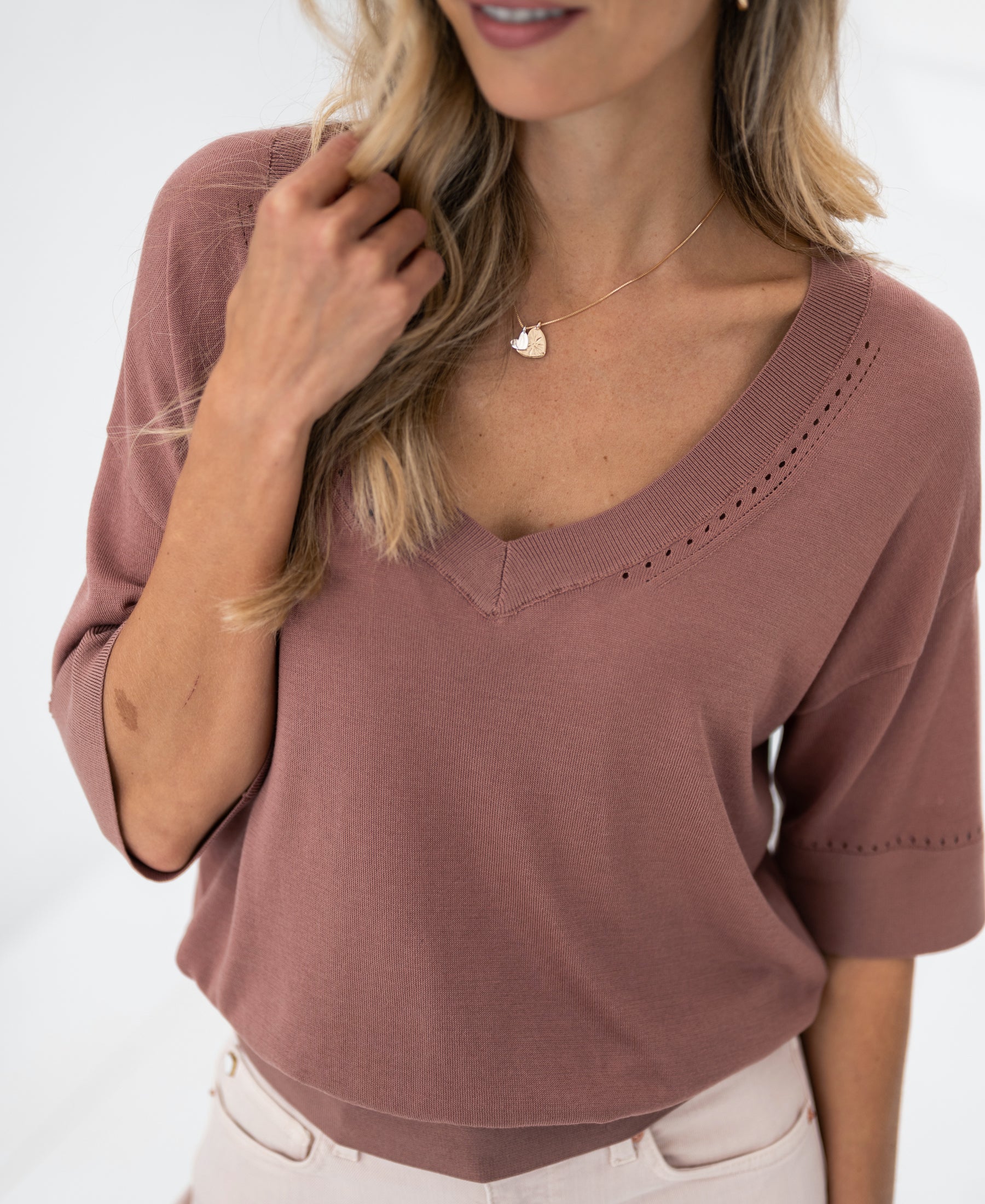 Oberteil mit Seide LE MARDY Desert pink