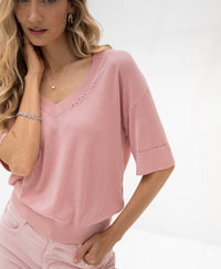 Top met zijde LE MARDY Rose