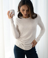 Weiches T-Shirt LA MARIE Sand melange