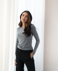 Weiches T-Shirt LA MARIE Grau melange