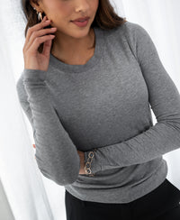 Weiches T-Shirt LA MARIE Grau melange