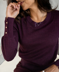 Merinowol trui LA MARIS Wijn-Goud