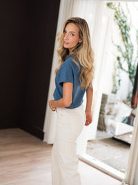 Pullover mit Polokragen LE MARTIN Jeans blau