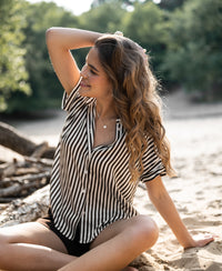 Blouse LA MICHELLE Brown Striped